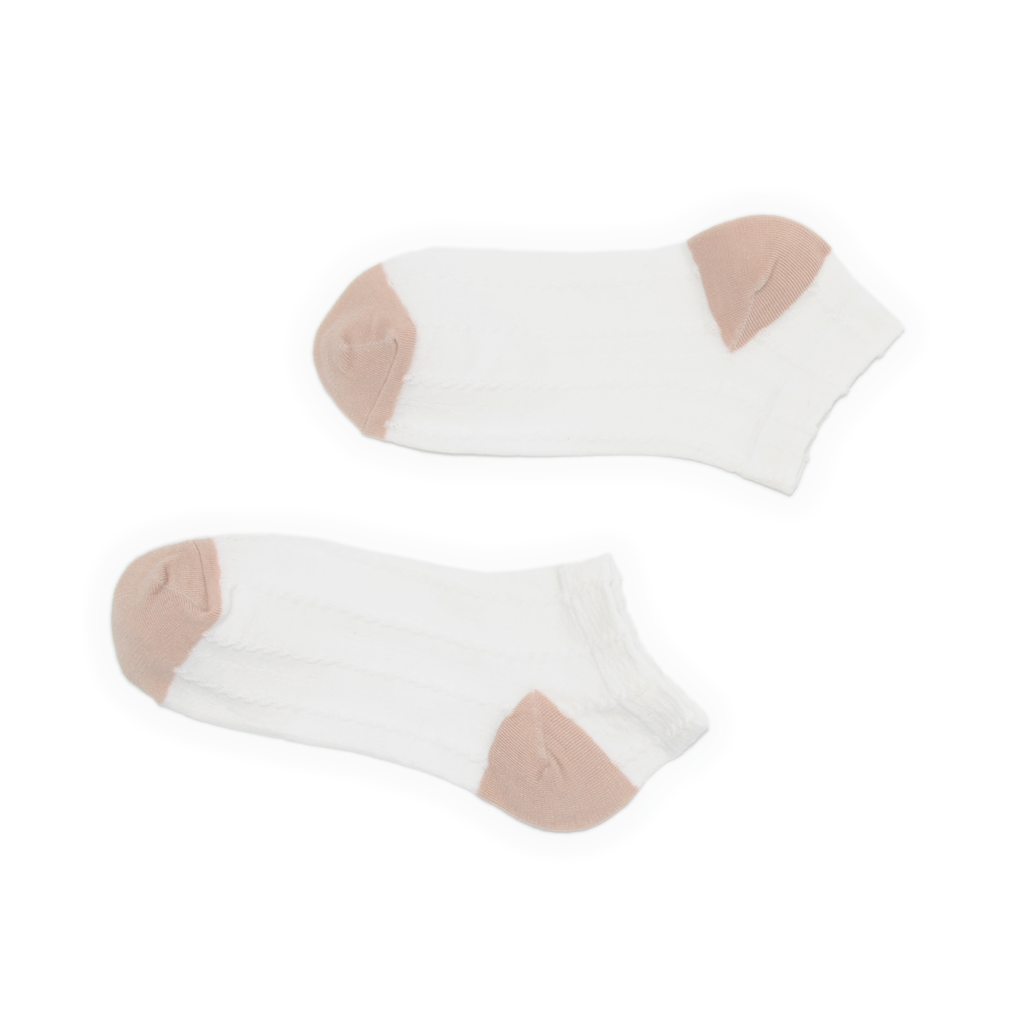 Two Tone Ankle Sock - Blush