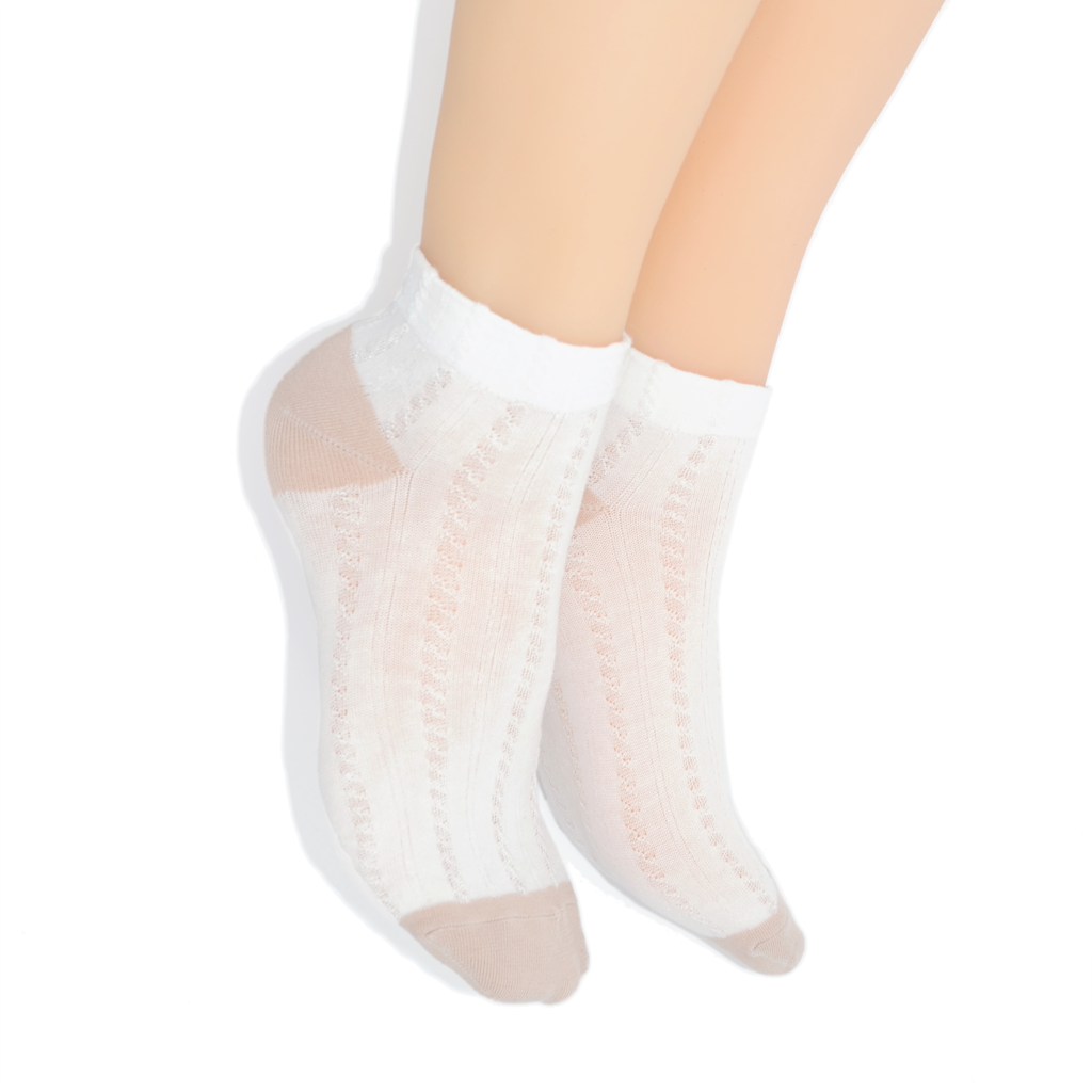 Two Tone Ankle Sock - Blush