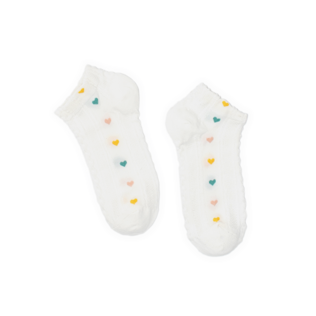 Heart Border Ankle Sock