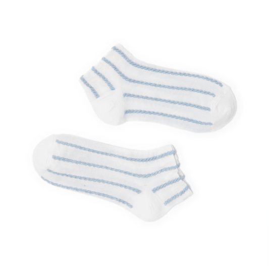 Blue Stripe Ankle Sock