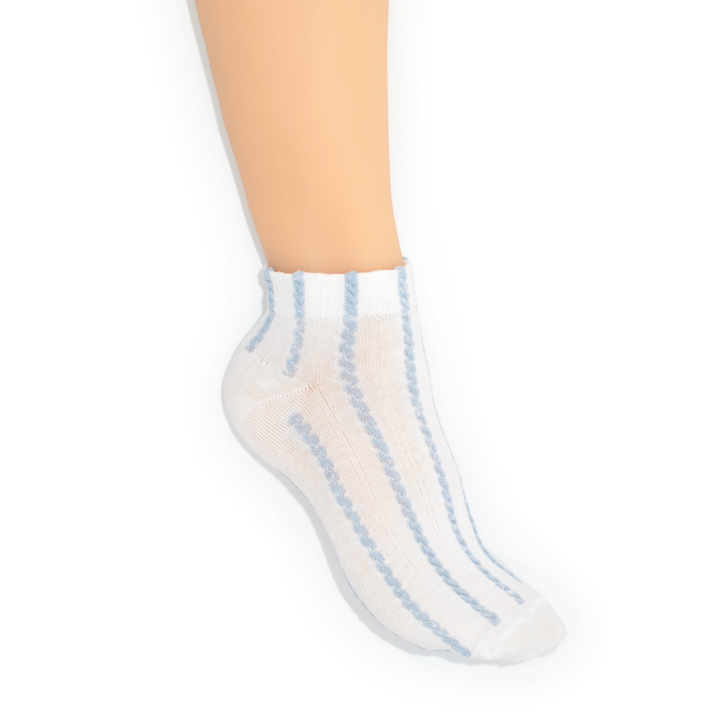 Blue Stripe Ankle Sock