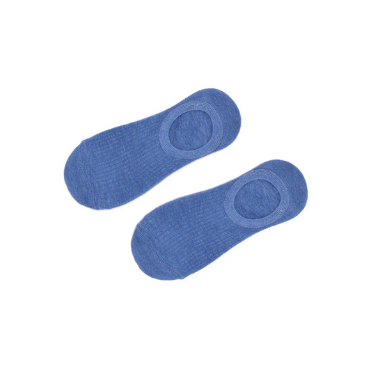 No Show Sock Heather Blue