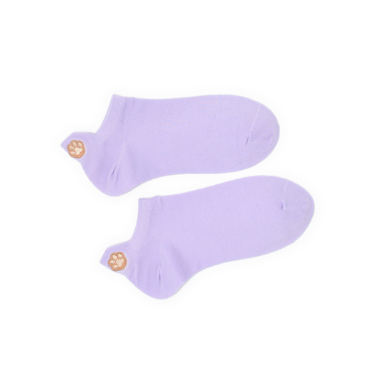 No Show Embroidered Tab Sock Lilac