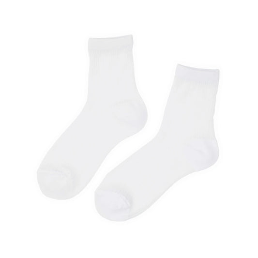 Two white socks on a white background