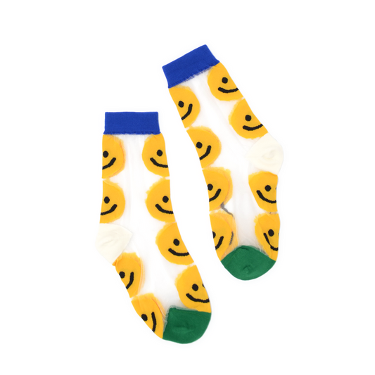 Smiley Sheer Crew Sock