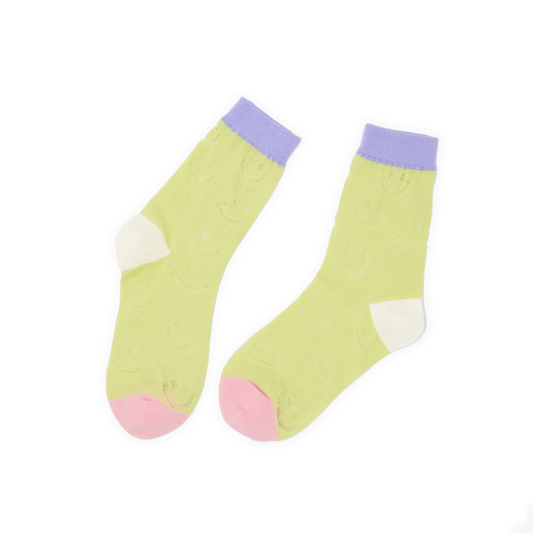 All Smiles Quarter Crew Sock