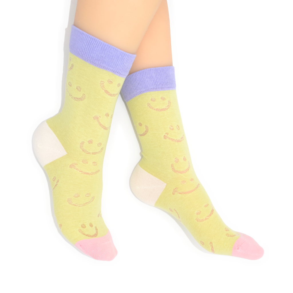 All Smiles Quarter Crew Sock