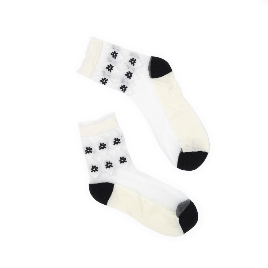 Daisy Diamond Quarter Crew Sock