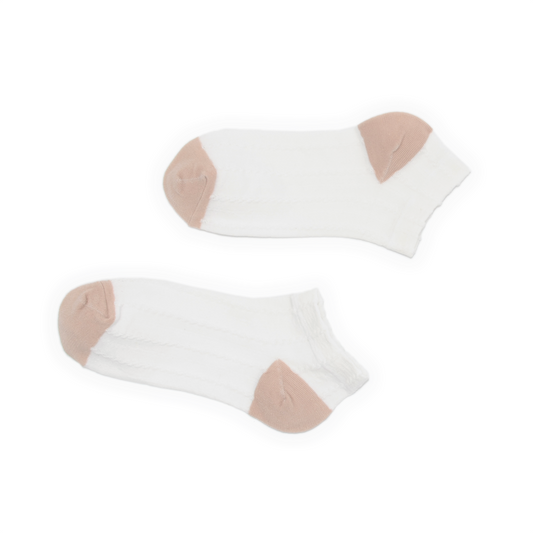 Two Tone Ankle Sock - Blush