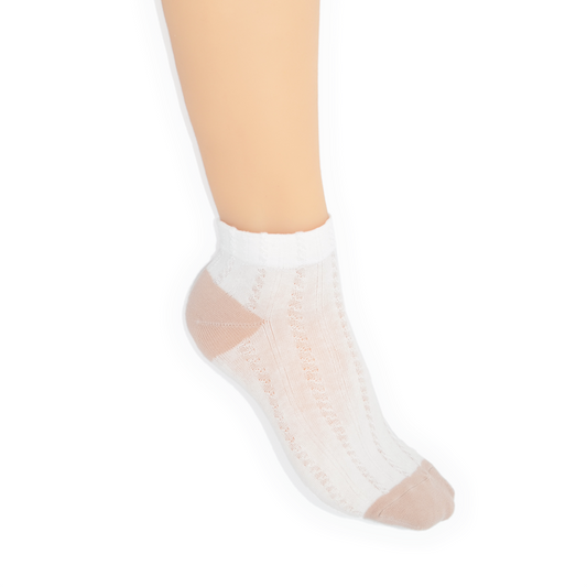 Two Tone Ankle Sock - Blush