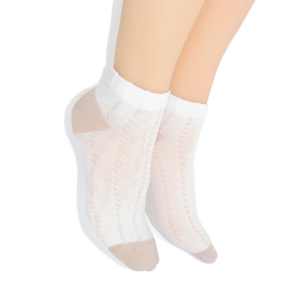 Two Tone Ankle Sock - Blush