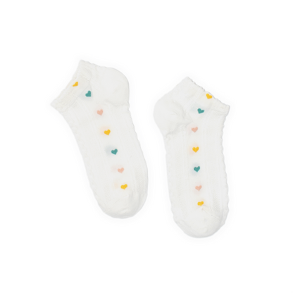Heart Border Ankle Sock
