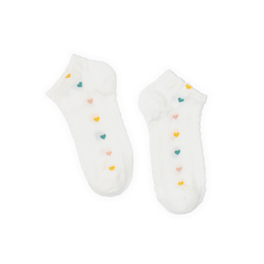Heart Border Ankle Sock