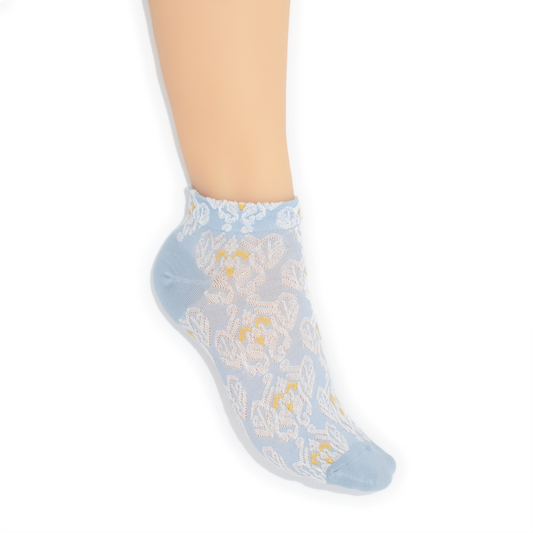 Sky Bloom Ankle Sock