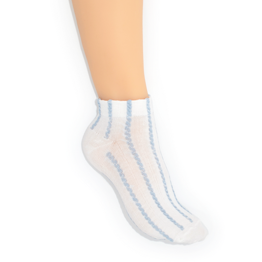 Blue Stripe Ankle Sock