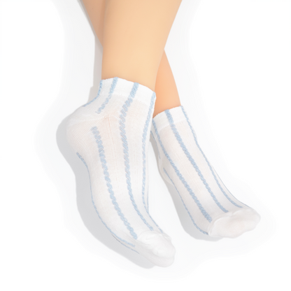 Blue Stripe Ankle Sock