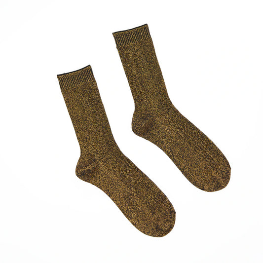 Pair of brown socks on a white background