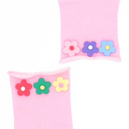 Penny 3D Daisy Embellished Ankle Sock - Soft Pink