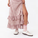 Stella Origami Stripe Crew Sock - Blush