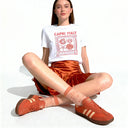 Emily Sheer Dot Quarter Crew - Burnt Orange