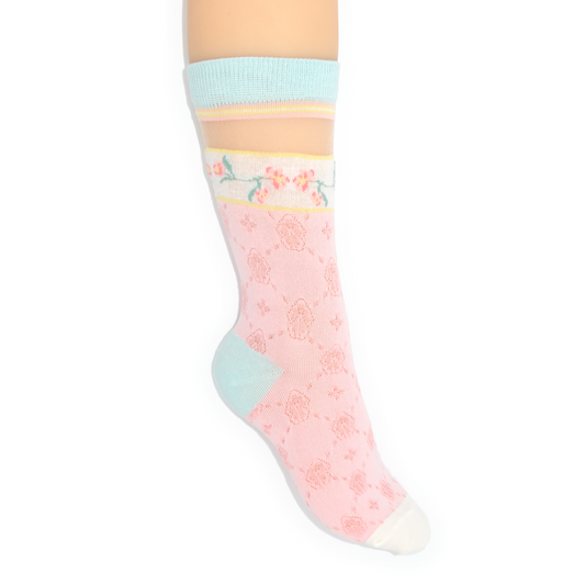 Pastel Meadow Crew Socks