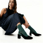 Chelsea Ruffle Pearl Crew - Green