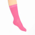 Pink sock on a white background