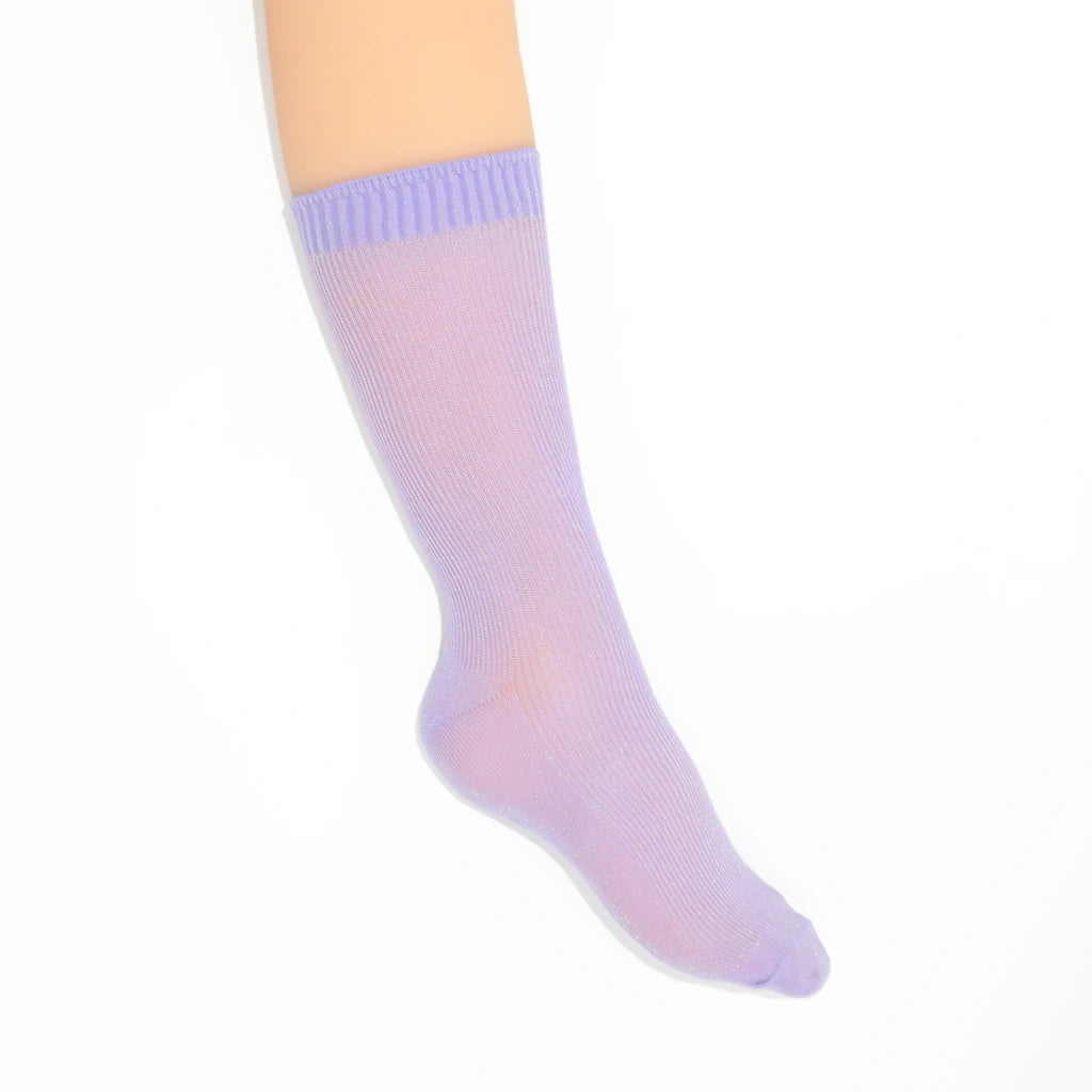 Light purple sock on a white background