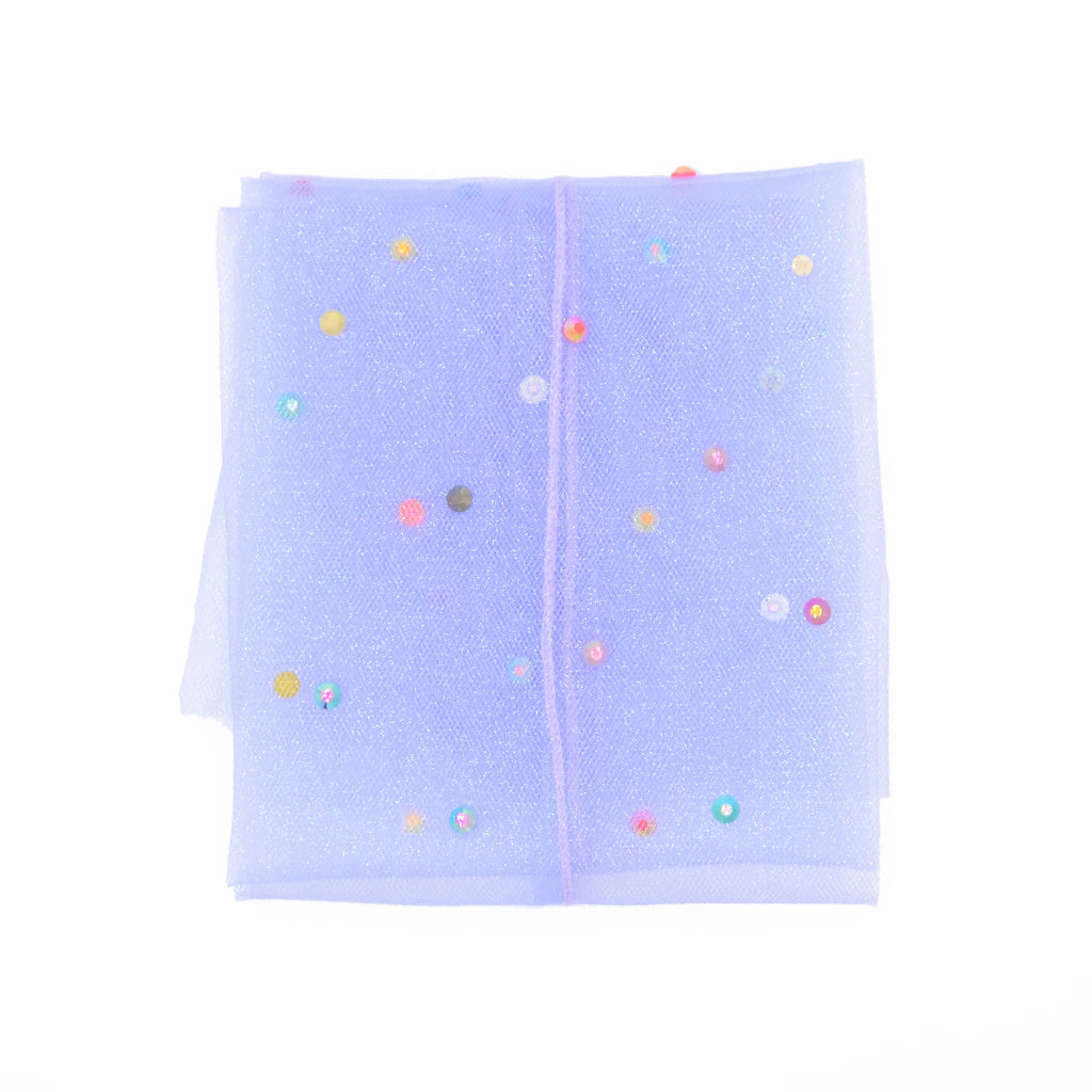 Yasmin Diamanté Tulle Mesh Sock - Lilac
