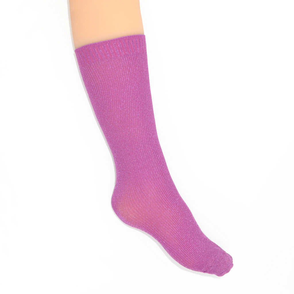 Pink sock on a white background