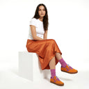 Maggie Sparkle Lurex Crew - Orchid Pink