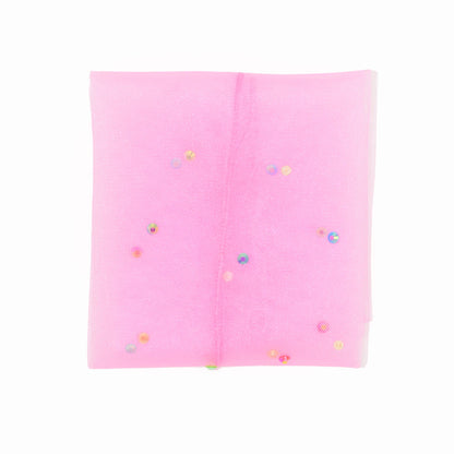 Yasmin Diamanté Tulle Mesh Sock - Pink