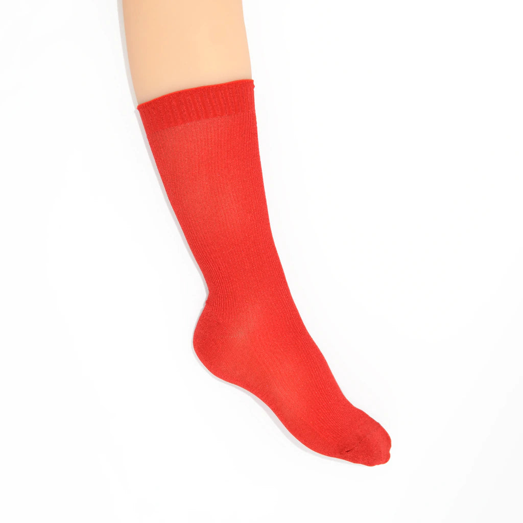 Red sock on a white background