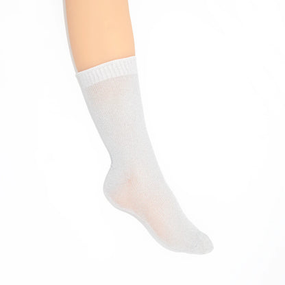silver sock on a white background