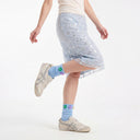 Penny 3D Daisy Embellished Ankle Sock - Light Blue