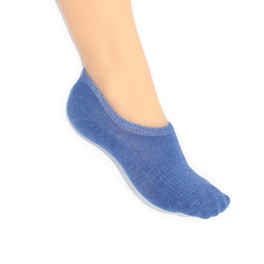 No Show Sock Heather Blue