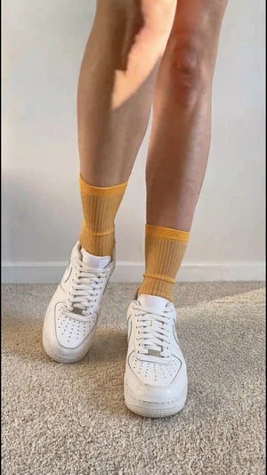 Jessica Sheer Lines Quarter Crew - Yellow