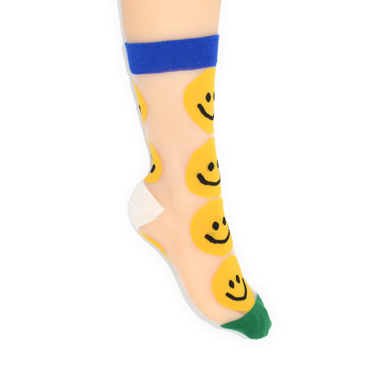 Smiley Sheer Crew Sock