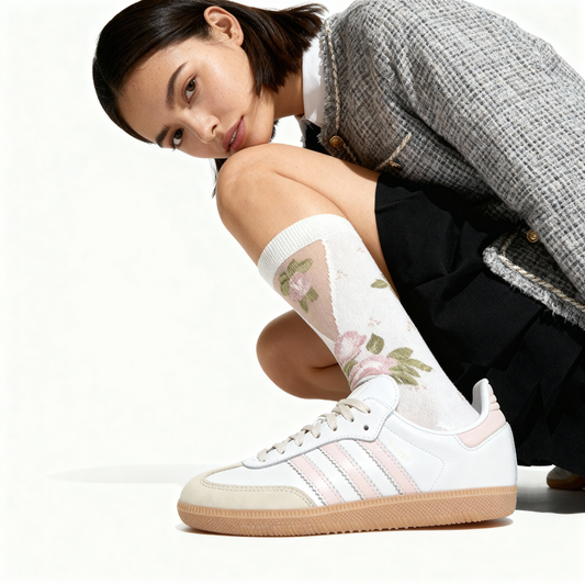 Rose Garden Sheer Quarter Crew Sock