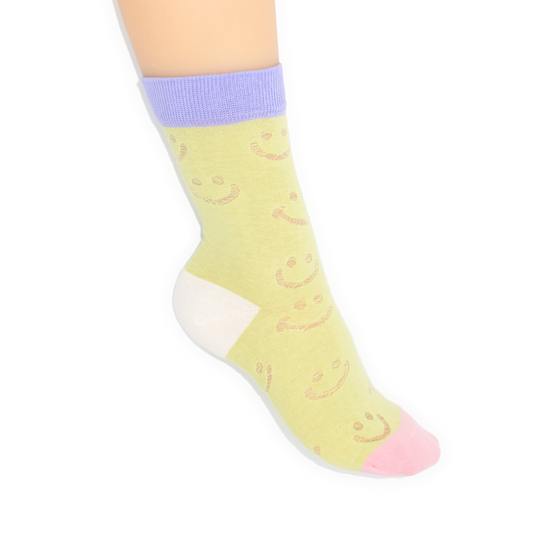 All Smiles Quarter Crew Sock