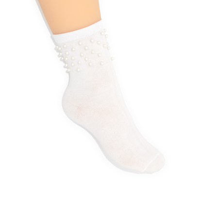Pearl Quarter Crew Socks - Black