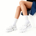 Lola Pearl Quarter Crew Socks - White