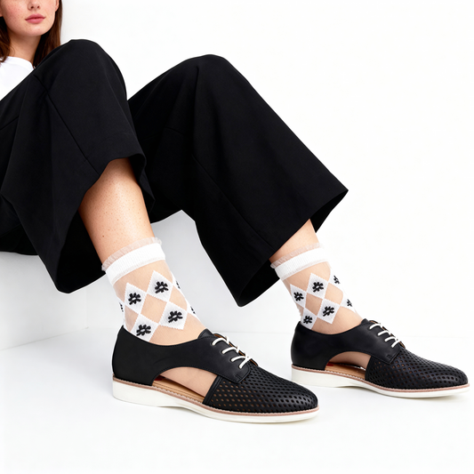Daisy Diamond Quarter Crew Sock