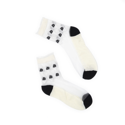 Daisy Diamond Quarter Crew Sock