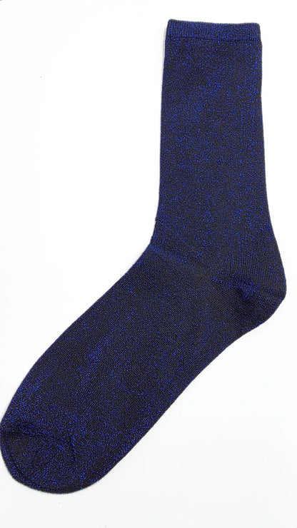 Sasha Lurex Quarter Crew - Midnight